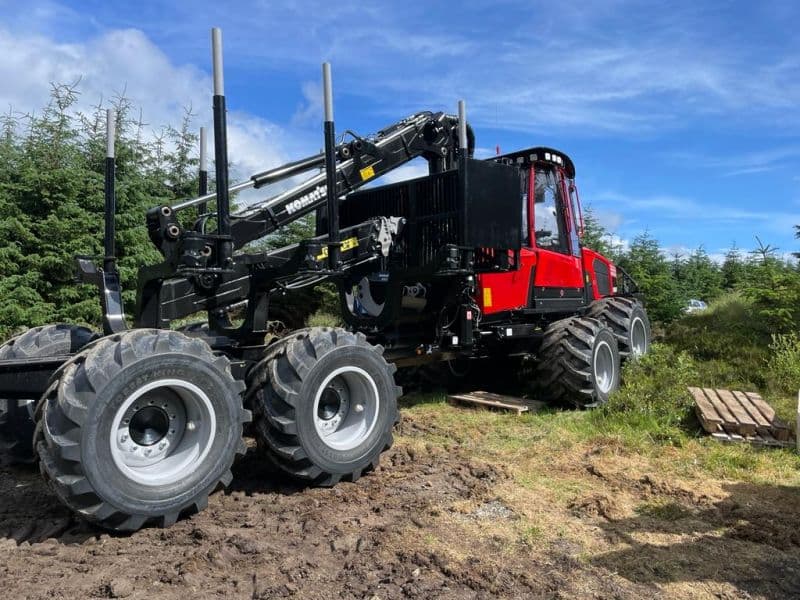 Komatsu forwarder on site